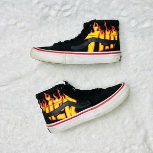 Vans Thrasher Sk8-Hi Pro Top Black Flames Shoes